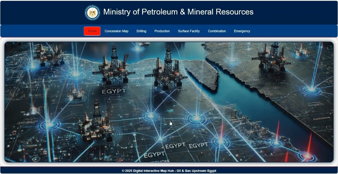 Ministry of Petroleum Digital Map Home Page